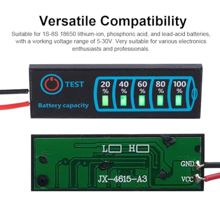 Lead- Acid Lithium Battery Universal LED Voltage And Electricity Display Board