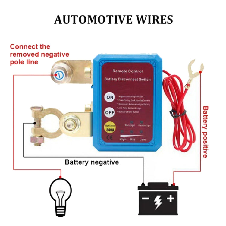 Car Battery Disconnectors Remote Control Smart Disconnect Switch, Intelligent Model, Intelligent With Digtal Display