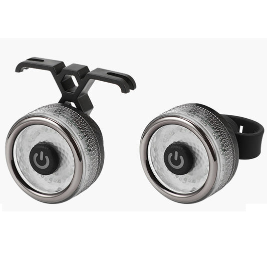 Round Bicycle Intelligent Induction Brake Taillight Night Riding Warning Light, Cushion Model, Seat Post Model, Dual Bracket Model