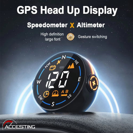 Medidor de altitud GPS para coche con pantalla frontal alimentada por USB