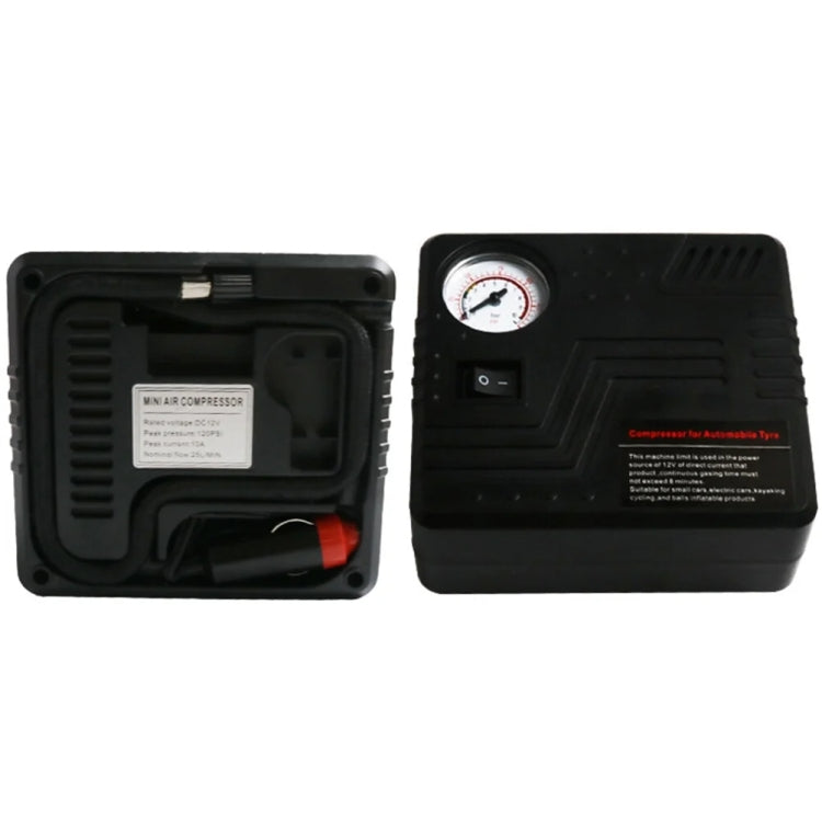 Gonfleur de pneu de voiture 12V en métal avec manomètre électrique