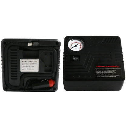 Gonfleur de pneu de voiture 12V en métal avec manomètre électrique