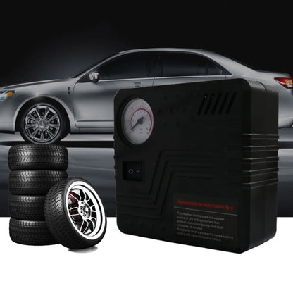 Gonfleur de pneu de voiture 12V en métal avec manomètre électrique