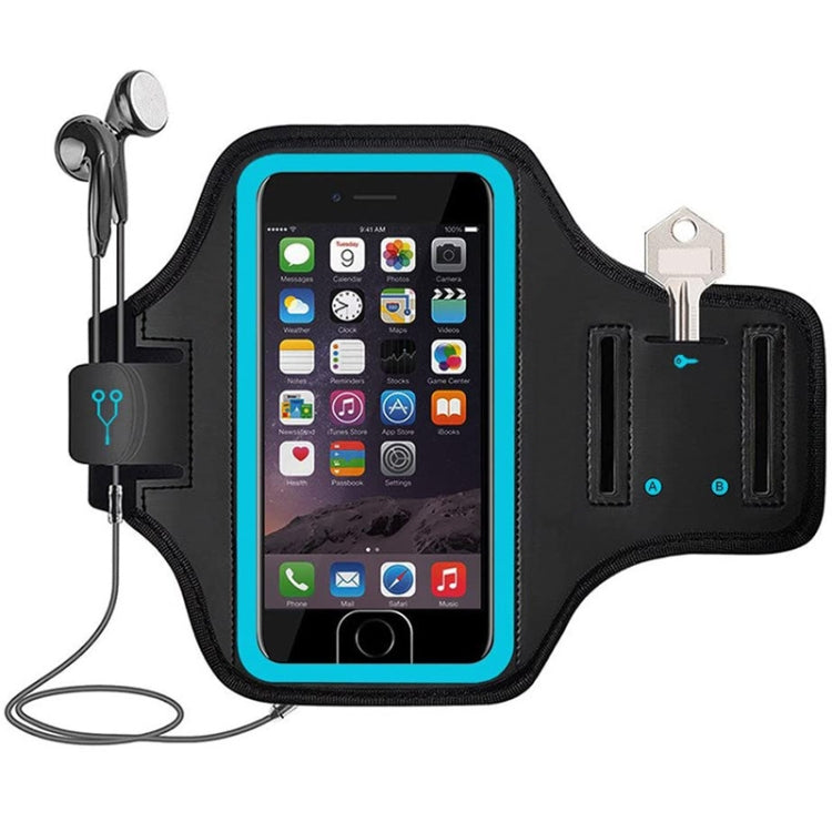 Mobile Phone Armband With Adjustable Strap & Key Pocket, Medium Silver, Medium Blue, Medium Rose Red, Large Silver, Large Blue, Large Rose Red