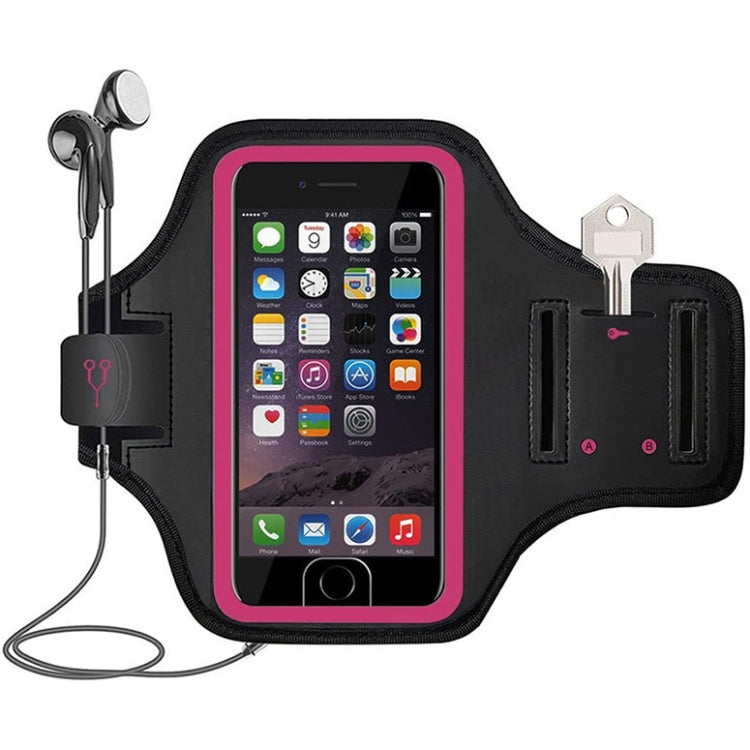Mobile Phone Armband With Adjustable Strap & Key Pocket, Medium Silver, Medium Blue, Medium Rose Red, Large Silver, Large Blue, Large Rose Red