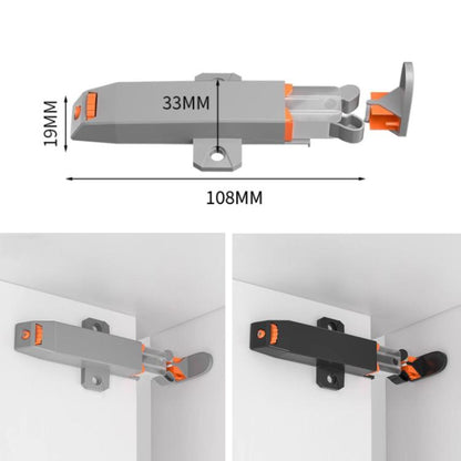 Heavy-Duty Cabinet Door Concealed Push-Type Adjustable Self-Locking Rebounder