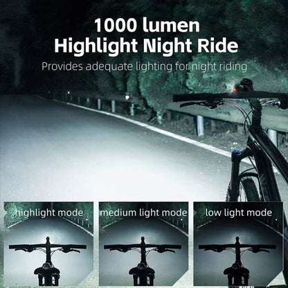 WEST BIKING Bicycle High Lumen Type-C Aluminum Alloy Headlight, Light Without Holder, Light + Aluminum Alloy Computer Holder, Light + Carbon Fiber Integrated Handlebar Computer Holder, Light + Aluminum Alloy Integrated Handlebar Computer Holder