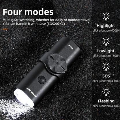 ESLNF Mountain Bike Headlight Waterproof Aluminum USB Charging Road Bike Light Cycling Gear, Bike Headlight