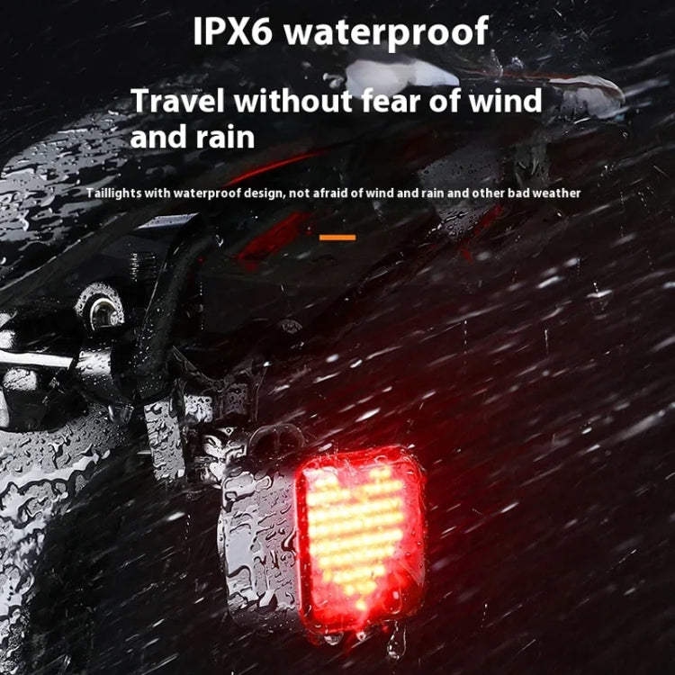 ESLNF Bicycle Tail Light Mountain Bike Smart Brake Sensor Auto Switch Waterproof Warning Lamp, Cushion Mount, Seatpost Mount