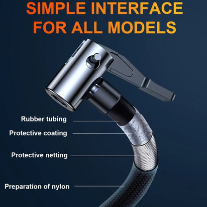 Pompe à air intelligente portable mini-pneu de voiture, filaire, filaire+sac de rangement