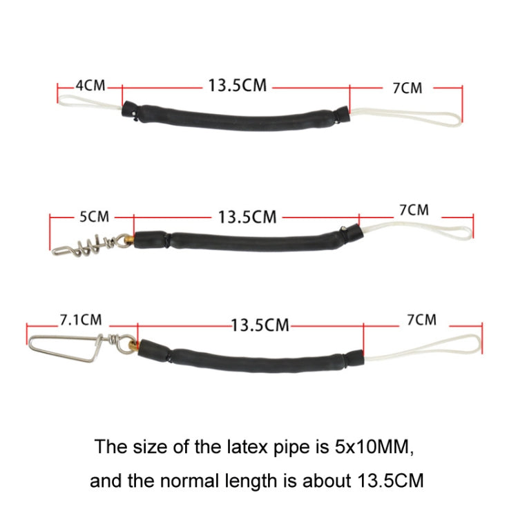 Spear Fork Force Release Shockproof Latex Tube Buffer, Double-ended Dyneema Rope, Triangular Pin Rope, Spiral Pin Rope