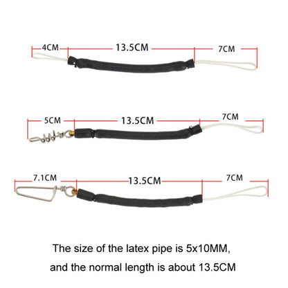 Spear Fork Force Release Shockproof Latex Tube Buffer, Double-ended Dyneema Rope, Triangular Pin Rope, Spiral Pin Rope