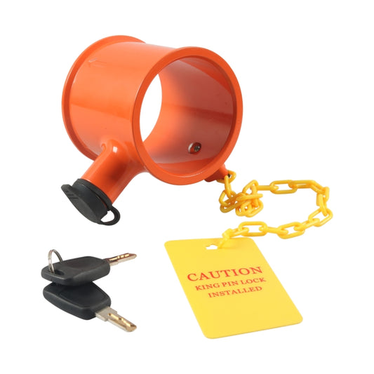 Antivol cylindrique pour semi-remorque/camping-car avec panneau d'avertissement