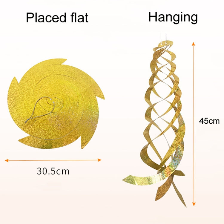 Répulsif laser pour oiseaux - Répulsif oiseaux pour vergers - Rotor éolien réfléchissant en spirale
