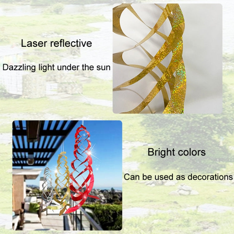 Répulsif laser pour oiseaux - Répulsif oiseaux pour vergers - Rotor éolien réfléchissant en spirale