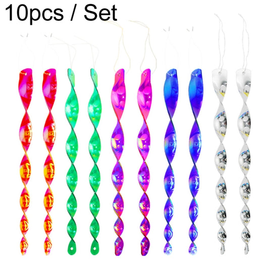 Bâtonnets réfléchissants en spirale, anti-oiseaux, laser, 30 cm, pour verger, balcon ou jardin. Lot de 10 ou 12 pièces.