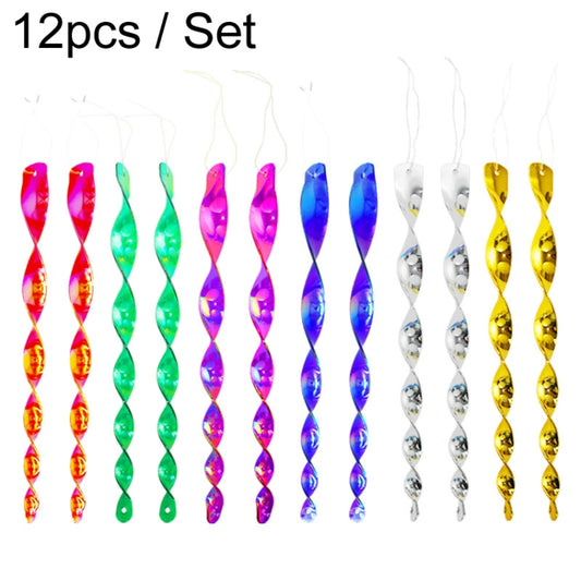 Bâtonnets réfléchissants en spirale, anti-oiseaux, laser, 30 cm, pour verger, balcon ou jardin. Lot de 10 ou 12 pièces.