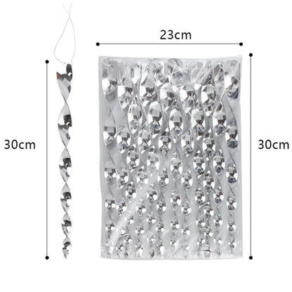Répulsif d'oiseaux laser en spirale de 30 cm, bâton réfléchissant au vent, décoration de jardin de balcon de verger, 10 pièces/ensemble, 12 pièces/ensemble