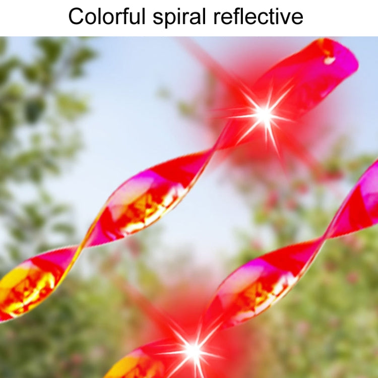 Répulsif d'oiseaux laser en spirale de 30 cm, bâton réfléchissant au vent, décoration de jardin de balcon de verger, 10 pièces/ensemble, 12 pièces/ensemble