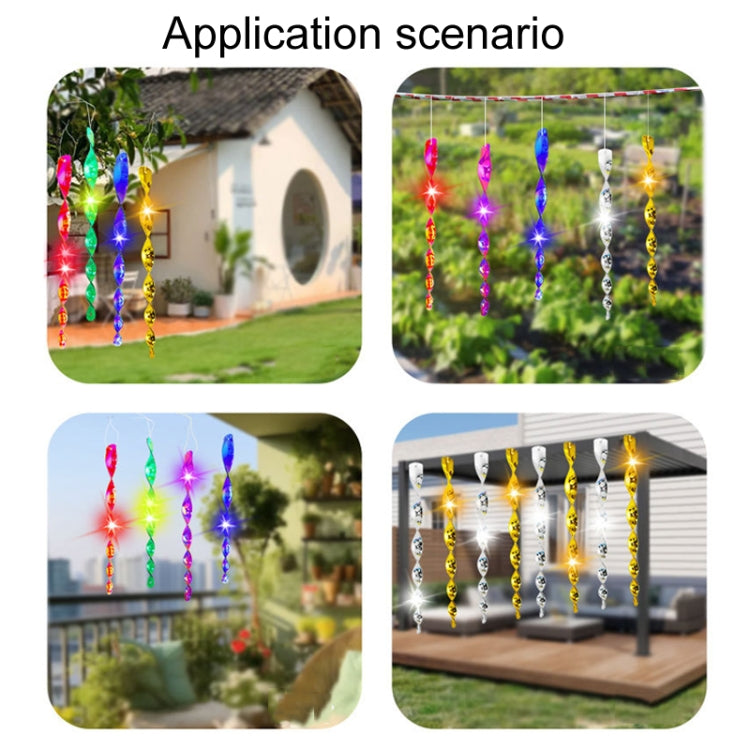 Répulsif d'oiseaux laser en spirale de 30 cm, bâton réfléchissant au vent, décoration de jardin de balcon de verger, 10 pièces/ensemble, 12 pièces/ensemble
