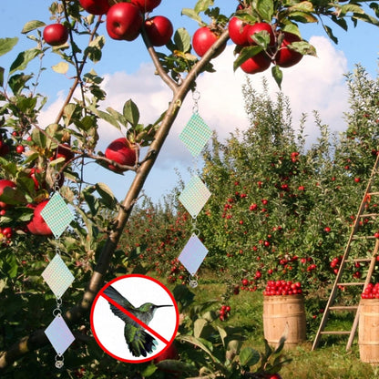 Répulsifs à oiseaux réfléchissants au laser pour balcons, rubans anti-oiseaux décoratifs en forme de diamant pour jardins