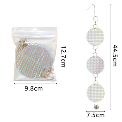 Garden Bird Repellent Decorative Round Hanging Laser Reflective Piece