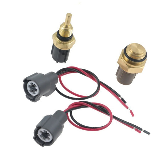 For Honda Civic Radiator Coolant Fan Switch Temperature Sensor Plus Wiring Harness