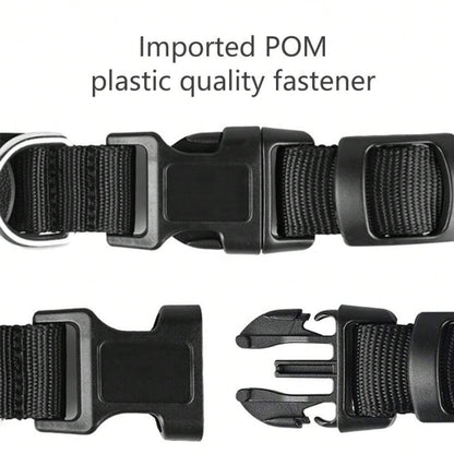 For AirTag Dog Collar LED Waterproof Quick Release Collar, S, M, L