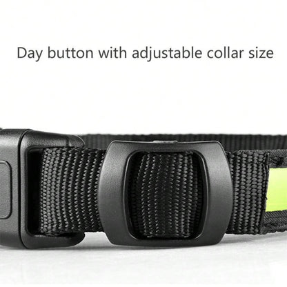 For AirTag Dog Collar LED Waterproof Quick Release Collar, S, M, L