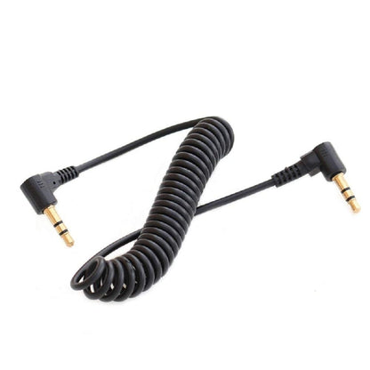 3.5mm Stereo Car Audio Cable PU Gold-plated Elbow Spring Cable