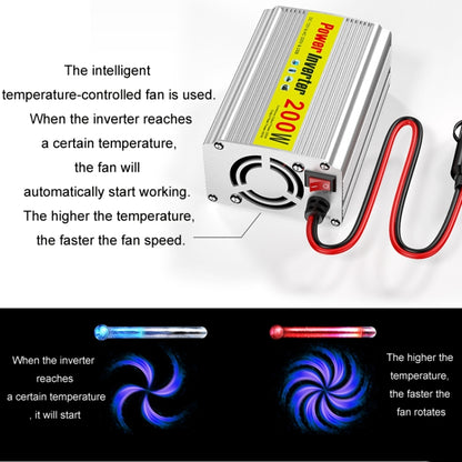 200W Modified Sine Wave Inverter Car Mobile Phone 2.1A Universal Power Supply, 12 To 220V, 12 To 110V