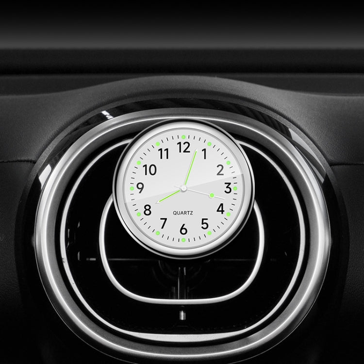 Car Digital Electronic Quartz Luminous Clock, Ruby Red+Air Outlet Clip, Ruby Blue+Air Outlet Clip, Gold+Air Outlet Clip, White+Air Outlet Clip, Black+Air Outlet Clip