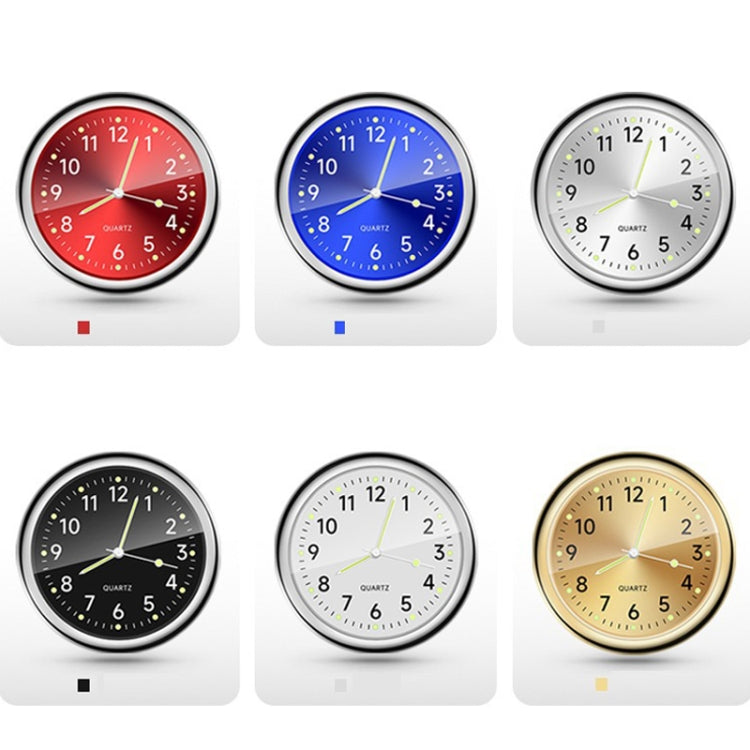 Car Digital Electronic Quartz Luminous Clock, Ruby Red+Air Outlet Clip, Ruby Blue+Air Outlet Clip, Gold+Air Outlet Clip, White+Air Outlet Clip, Black+Air Outlet Clip