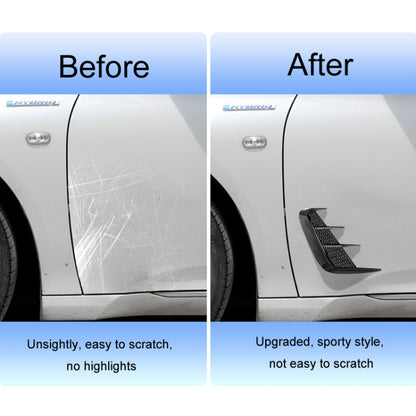 Universal Car Fender Soft Glue Decorative Car Stickers, Bright Black, Carbon Fiber