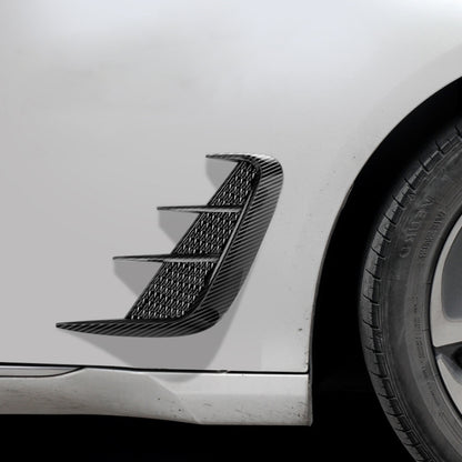 Universal Car Fender Soft Glue Decorative Car Stickers, Bright Black, Carbon Fiber