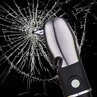 Outdoor Window Breaking Escape Safety Hammer Emergency Flashlight