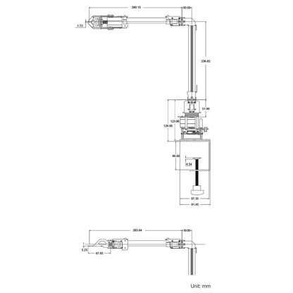 Kit de bras robotique de bureau Waveshare 25118 RoArm-M2-S, basé sur ESP32, 4-DOF, prise US, prise UK, prise EU