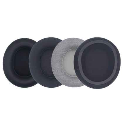 1pair For SteelSeries Arctis Nova 3 / 5 / 7 / Pro Wired Headphone Sponge Cover, Black Leather, Black Pattern, Gray Net