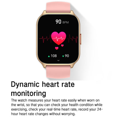 Blood Oxygen / Sleep / Heart Rate Health Monitoring Smart Watch Square Sports Watch, Black, Pink, Silver Gray