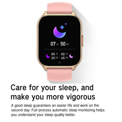 Blood Oxygen / Sleep / Heart Rate Health Monitoring Smart Watch Square Sports Watch, Black, Pink, Silver Gray