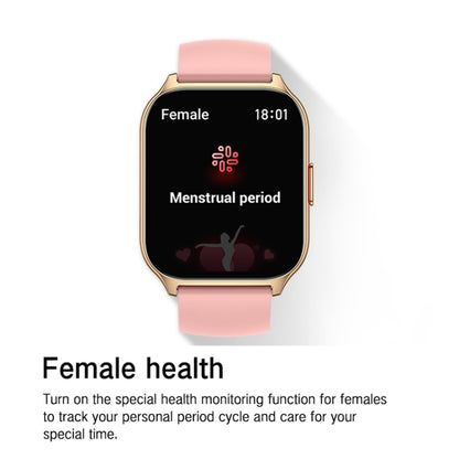 Blood Oxygen / Sleep / Heart Rate Health Monitoring Smart Watch Square Sports Watch, Black, Pink, Silver Gray