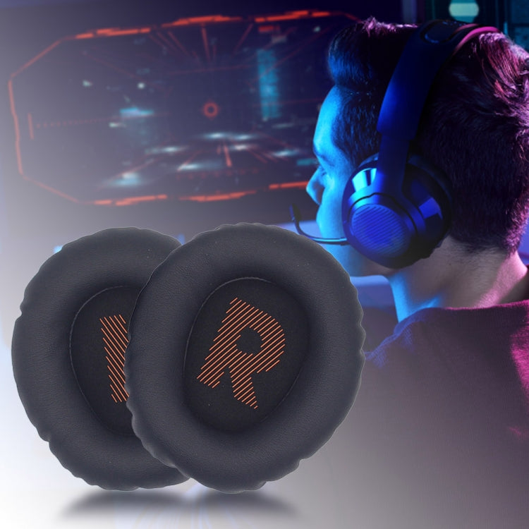 1pair For JBL Quantum 350 / 360 Headphone Leather Sponge Cover Earmuffs, For JBL Quantum 350 / 360(Orange), For JBL Quantum 350 / 360(Blue), For JBL Quantum 350 / 360(Green)