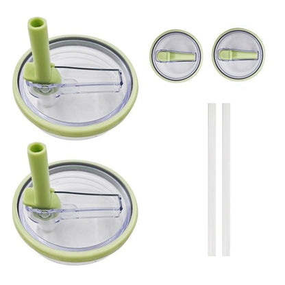For Stanley 40oz Adventure Quencher Transparent Straw Lid Replacement Parts, Rose Red, 4pcs /Set Green, 4pcs /Set White