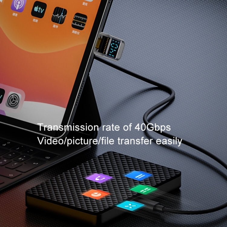 Type-C Digital Display U Type Adaptor 180 Degree Elbow 140W 4.0 Adaptor, 180 Degree Elbow