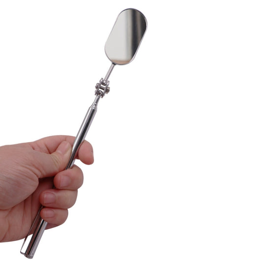 مرآة فحص تلسكوبية قابلة للطي متعددة الاستخدامات للسيارات، منظار داخلي لفحص الهيكل السفلي، بيضاوي الشكل