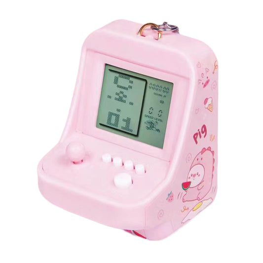 Mini porte-clés console de jeux portable pour enfants, jouet de construction, cadeau