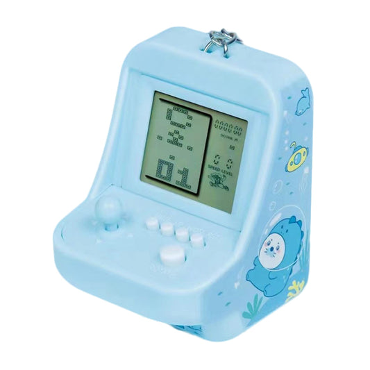 Mini porte-clés console de jeux portable pour enfants, jouet de construction, cadeau