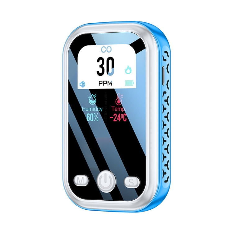 Portable Carbon Monoxide Detector Outdoor Home Detection Alarm, D6 Gray, D6 Blue