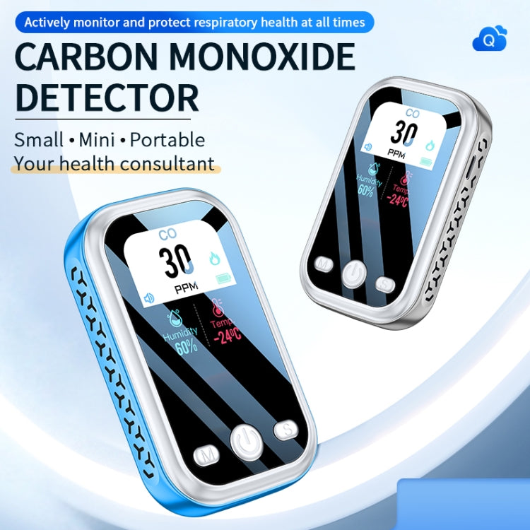 Portable Carbon Monoxide Detector Outdoor Home Detection Alarm, D6 Gray, D6 Blue