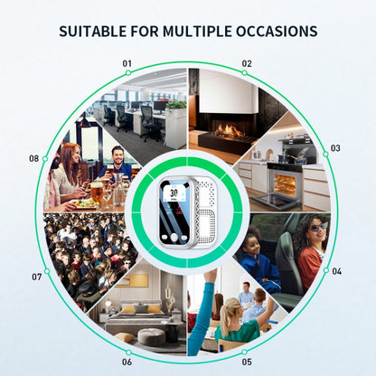 Portable Carbon Monoxide Detector Outdoor Home Detection Alarm, D6 Gray, D6 Blue